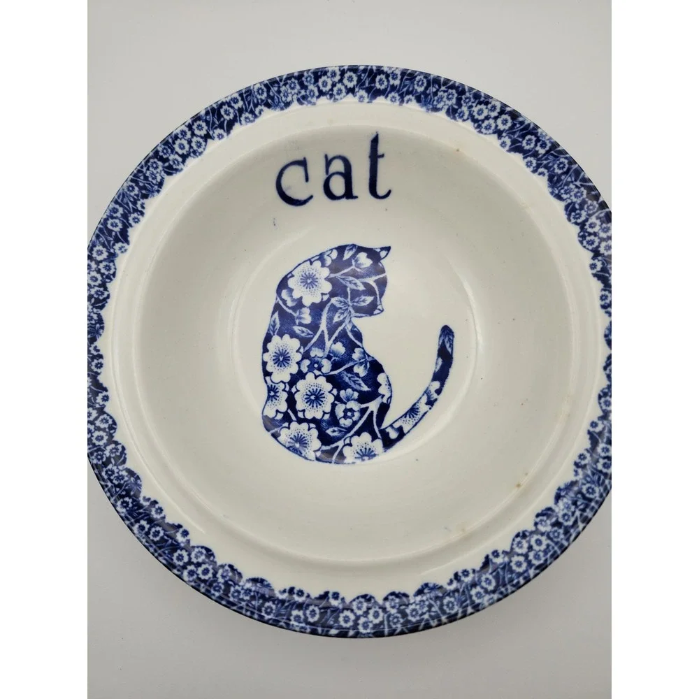 Vintage Royal Crownford Calico Cat Bowl  Staffordshire England Norma Sherman